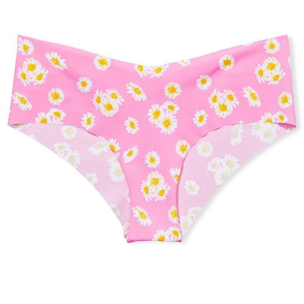 Daisies VS SEXY ILLUSIONS No-Show Cheeky Panty Pink Daisies NWT